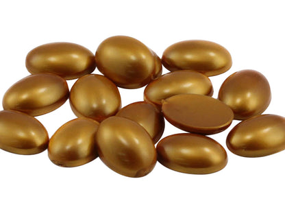 Gold Flat Back Oval Cabochons