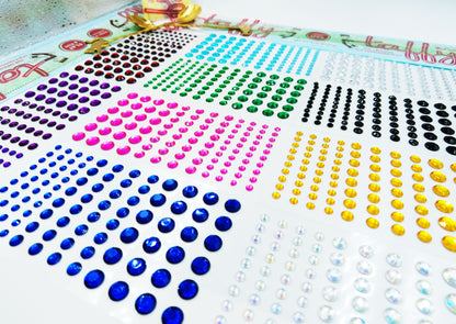 round sticky rhinestones stick on gems 4mm 6mm 8mm self adhesive jewels lead free  face stones party cosplay face gemstones rhinestones card making invitations body jewels skin phone craft embellishments with glue sparkle crafting scrapbooking diy peel and stick halloween birthday wedding shinny allstarco plastic sticky back jewels stickon stick-on rave jewels diy flat back