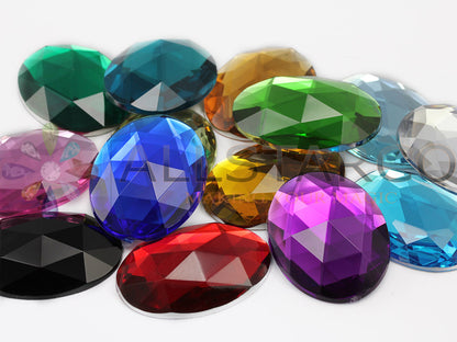 assorted colors multipack multicolor extra large big huge jumbo oval flat back acrylic gems plastic rhinestones for craft gemstones body jewels face skin cabochons embellishments cosplay prop making jewelry making party diy crafts costume making scrapbooking high quality allstarco décor stones larp events film making card making crafting school kids fun creative