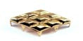 Gold Diamond Waffle Nailhead Studs - 26x12mm - 36 Pieces