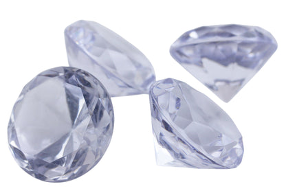 Crystal Clear Extra Large Acrylic Diamonds - 60mm - 4 Pieces