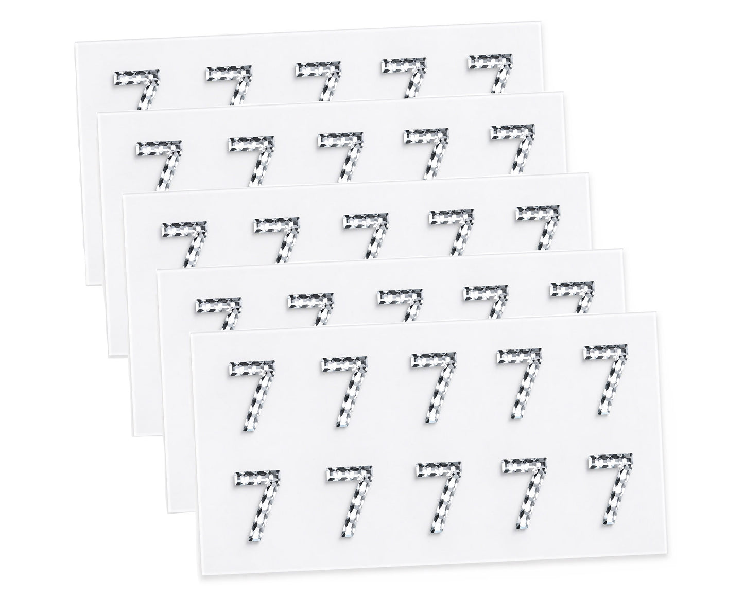 Rhinestone Number Stickers – Self Adhesive Crystal Bling Numbers (0–9) - 50 PCS