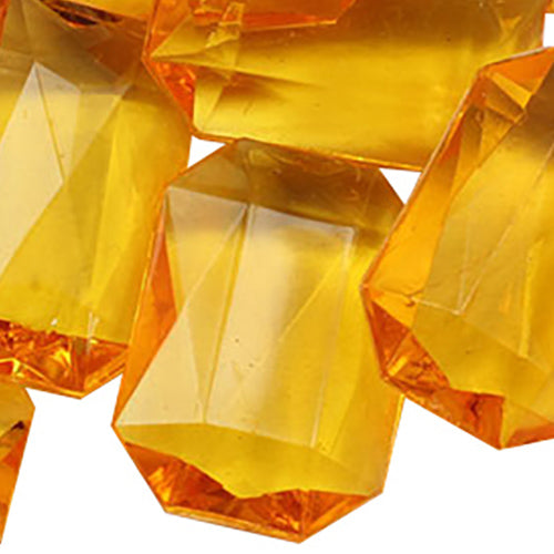 orange amber octagon acrylic pointed back point back gems treasure jewels plastic gemstones for games parties pirate bounty hunt stones for treasure chests party favors center pieces table scatters theatrical swashbuckler jewels props larp easter egg hunt allstarco