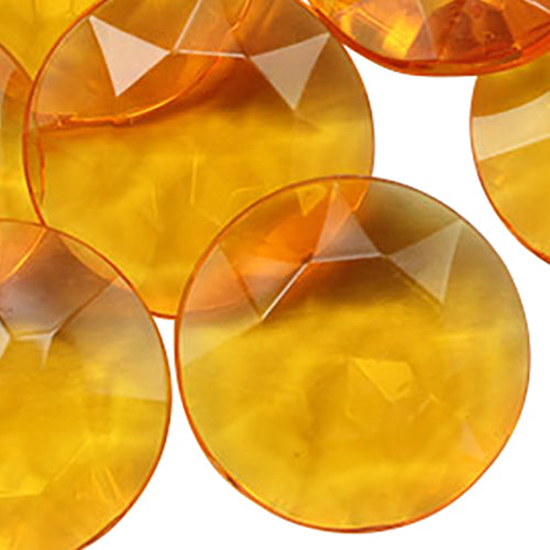 orange amber round acrylic pointed back point back gems treasure jewels plastic gemstones for games parties pirate bounty hunt stones for treasure chests party favors center pieces table scatters theatrical swashbuckler jewels props larp easter egg hunt allstarco