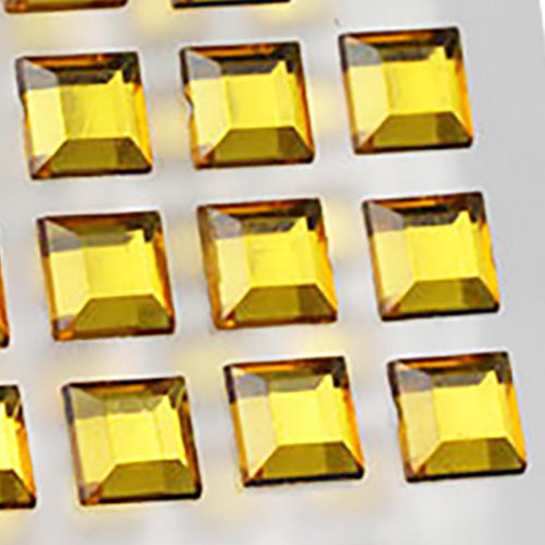 gold topaz amber square stick on gems self adhesive jewels lead free face stones party cosplay face gemstones rhinestones card making invitations body jewels skin phone craft embellishments with glue sparkle crafting scrapbooking diy peel and stick halloween birthday wedding shinny allstarco plastic sticky jewels stickon stick-on rhinestones