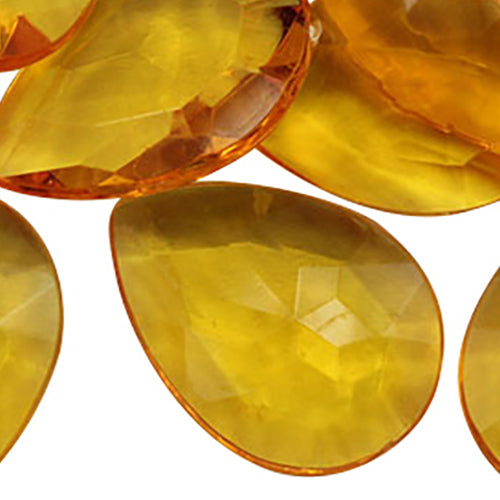 orange amber teardrop pear acrylic pointed back point back gems treasure jewels plastic gemstones for games parties pirate bounty hunt stones for treasure chests party favors center pieces table scatters theatrical swashbuckler jewels props larp easter egg hunt allstarco