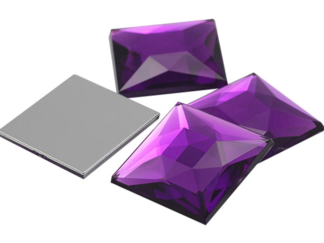 purple amethyst square flat back acrylic gems plastic rhinestones for craft gemstones body jewels face skin cabochons embellishments cosplay prop making jewelry making party diy crafts costume making scrapbooking high quality allstarco décor stones larp events film making