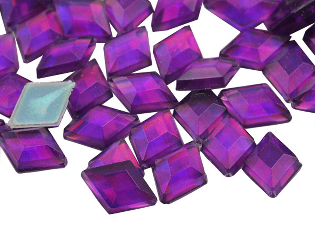 purple ab amethyst diamond flat back acrylic gems plastic rhombus rhinestones for craft gemstones body jewels face skin cabochons embellishments cosplay prop making jewelry making party diy crafts costume making scrapbooking high quality allstarco décor stones larp events film making