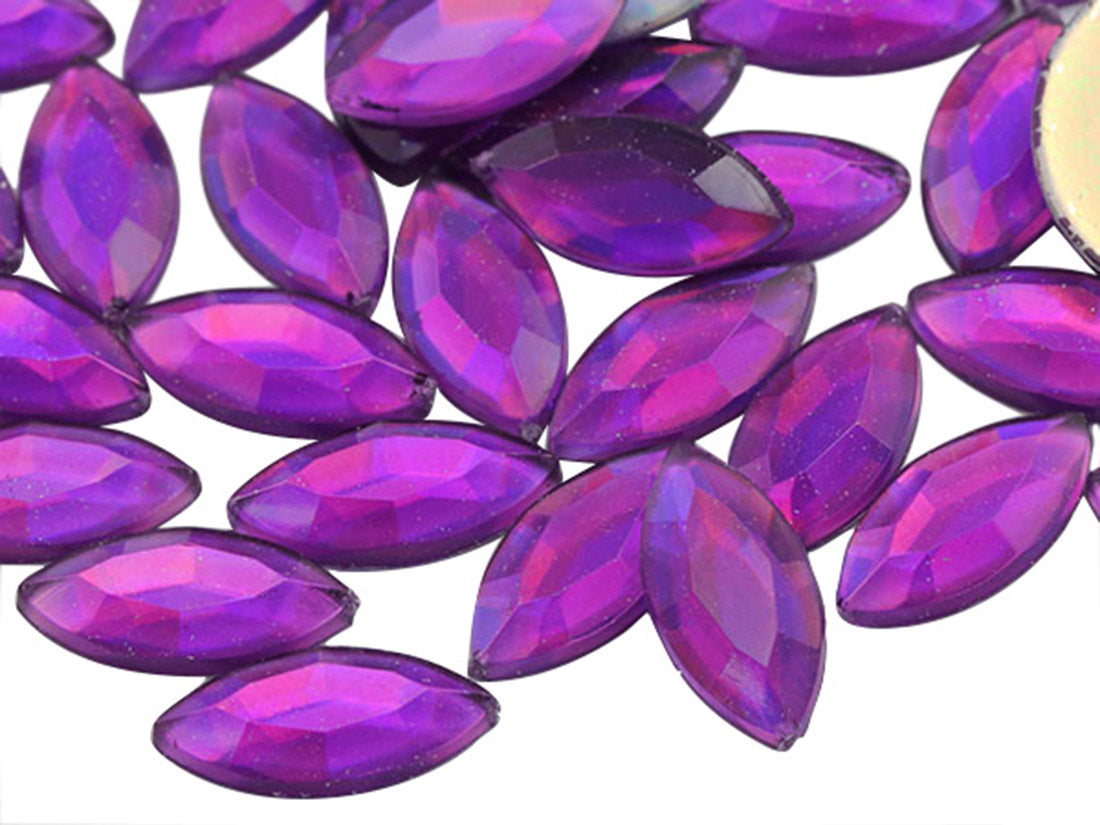 purple amethyst ab navette flat back acrylic gems plastic marquise horse eye rhinestones for craft gemstones body jewels face skin cabochons embellishments cosplay prop making jewelry making party diy crafts costume making scrapbooking high quality allstarco décor stones larp events film making