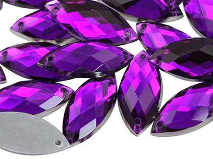 purple amethyst navette marquise horse eye flat back sew on sewing beads craft gems plastic rhinestones acrylic gemstones jewels with holes for clothing embellishments costume making cosplay diy garment prop making dress jewels for fabric crystals allstarco