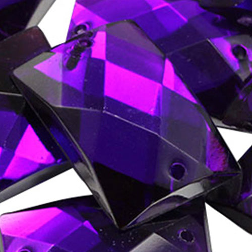 purple amethyst rectangle rectangular flat back sew on sewing beads craft gems plastic rhinestones acrylic gemstones jewels with holes for clothing embellishments costume making cosplay diy garment prop making dress jewels for fabric crystals allstarco