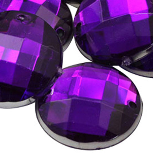 purple amethyst sew on round flat back acrylic gems jewels gemstones sewing embellishments garment making diy craft costume making
