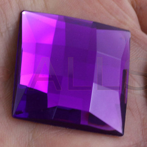 purple amethyst square extra large big huge jumbo flat back acrylic gems plastic rhinestones for craft gemstones body jewels face skin cabochons embellishments cosplay prop making jewelry making party diy crafts costume making scrapbooking high quality allstarco décor stones larp events film making