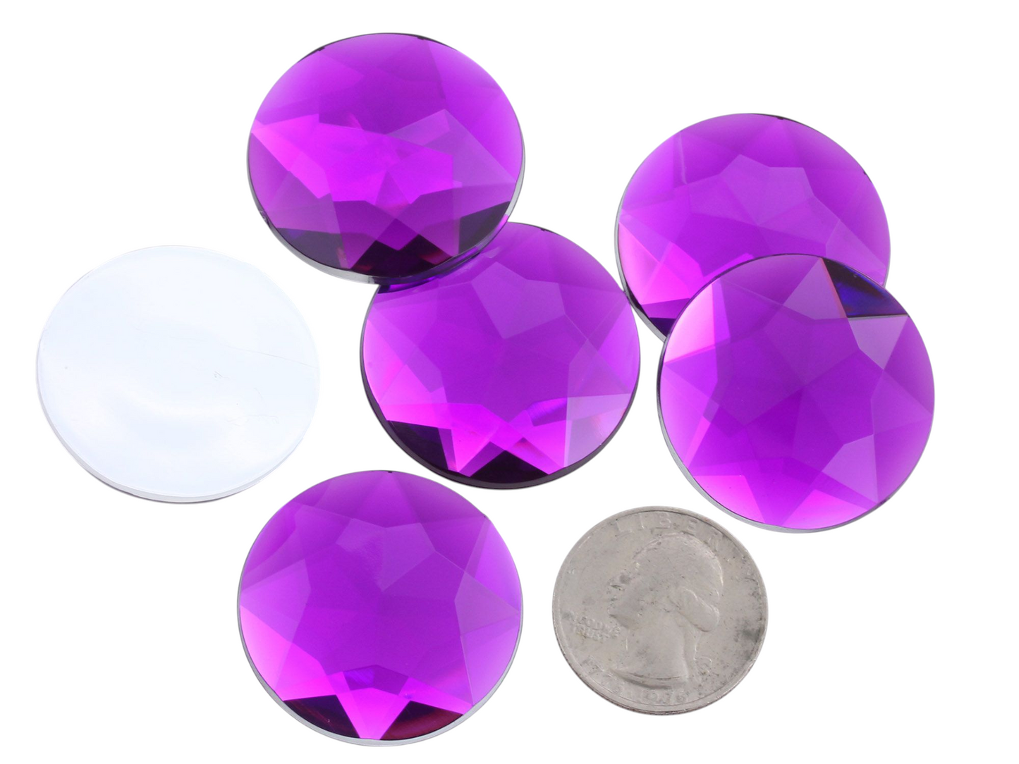 Lila Amethyst Extra Große Runde Edelsteine mit flachem Rücken