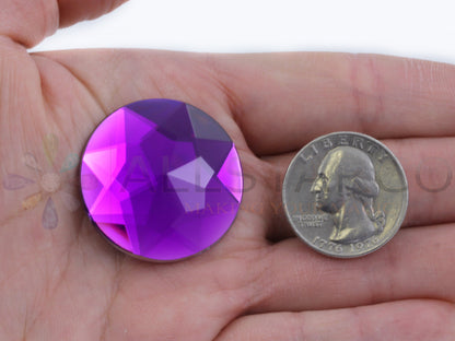 Lila Amethyst Extra Große Runde Edelsteine mit flachem Rücken