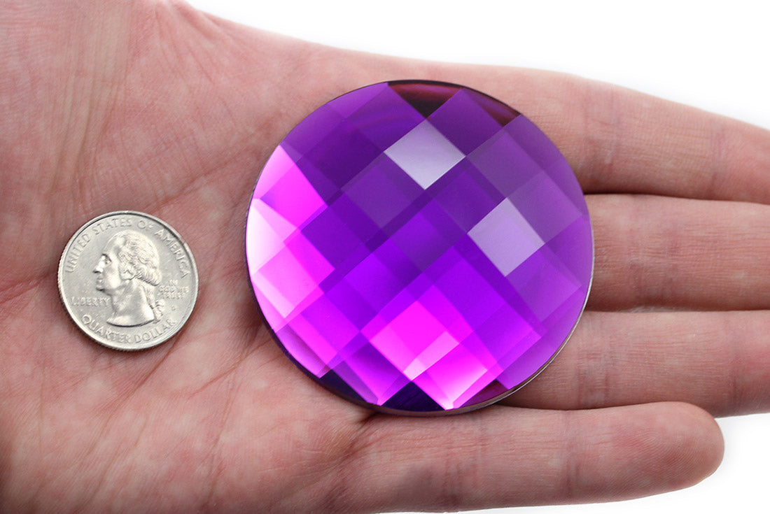 purple amethyst extra large huge big jumbo round circle flat back acrylic gems plastic rhinestones for craft gemstones body jewels face skin cabochons embellishments cosplay prop making jewelry making party diy crafts costume making scrapbooking high quality allstarco décor stones larp events film making card making crafting school kids fun creative crafting bling bedazzler bling phone cases laptop costume making garment