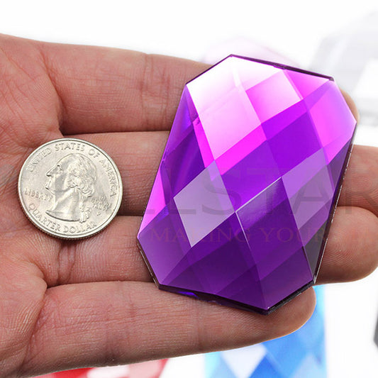 purple amethyst extra large stick on octagon gems plastic sticky jewels self adhesive rhinestones big gemstones huge stones acrylic cabochons for cosplay prop making steven universe diy craft furniture embellishments display merchandising windows décor walls theater decoration film making lead free with glue peel and stick stickon allstarco