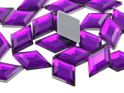 purple amethyst diamond flat back acrylic gems plastic rhombus rhinestones for craft gemstones body jewels face skin cabochons embellishments cosplay prop making jewelry making party diy crafts costume making scrapbooking high quality allstarco décor stones larp events film making