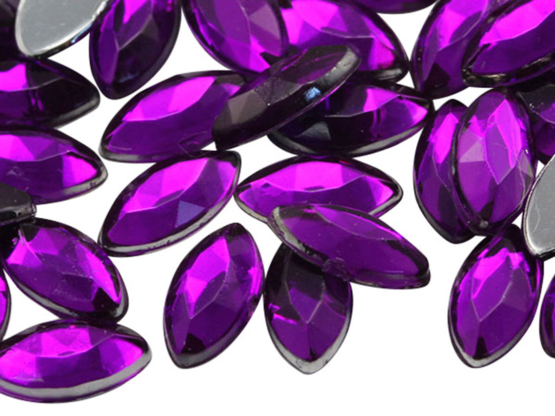 purple amethyst navette flat back acrylic gems plastic marquise horse eye rhinestones for craft gemstones body jewels face skin cabochons embellishments cosplay prop making jewelry making party diy crafts costume making scrapbooking high quality allstarco décor stones larp events film making