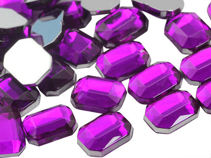 purple amethyst octagon flat back acrylic gems plastic rhinestones for craft gemstones body jewels face skin cabochons embellishments cosplay prop making jewelry making party diy crafts costume making scrapbooking high quality allstarco décor stones larp events film making