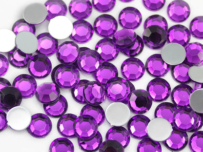 purple light amethyst round circle flat back acrylic gems plastic rhinestones for craft gemstones body jewels face skin cabochons embellishments cosplay prop making jewelry making party diy crafts costume making scrapbooking high quality allstarco décor stones larp events film making card making crafting school kids fun creative