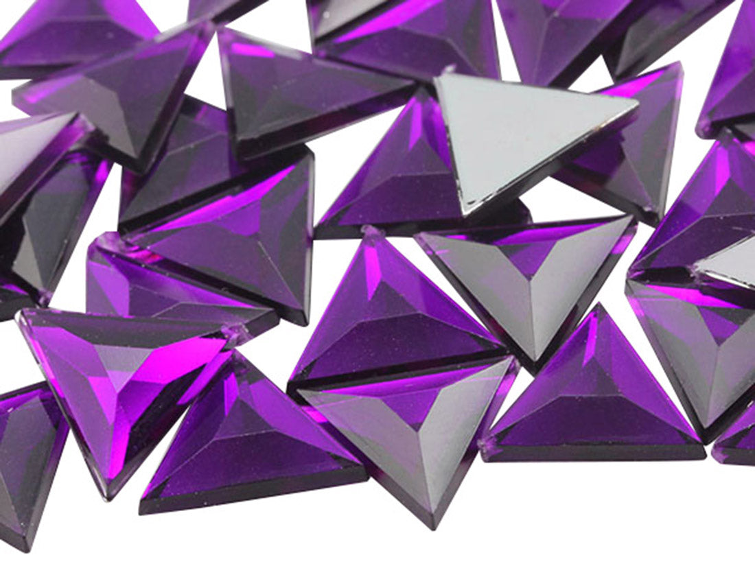 purple amethyst triangle flat back acrylic gems plastic rhinestones for craft gemstones body jewels face skin cabochons embellishments cosplay prop making jewelry making party diy crafts costume making scrapbooking high quality allstarco décor stones larp events film making