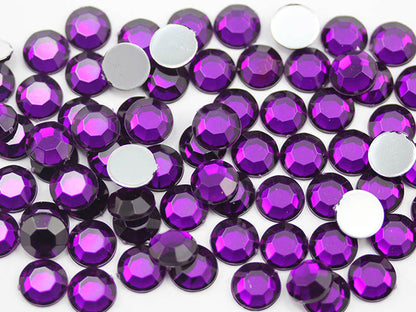 purple amethyst round circle flat back acrylic gems plastic rhinestones for craft gemstones body jewels face skin cabochons embellishments cosplay prop making jewelry making party diy crafts costume making scrapbooking high quality allstarco décor stones larp events film making card making crafting school kids fun creative