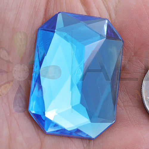 blue aqua aquamarine extra large octagon flat back huge giant jumbo acrylic gems plastic rhinestones for craft gemstones body jewels face skin cabochons embellishments cosplay prop making jewelry making party diy crafts costume making scrapbooking high quality allstarco décor stones larp events film making