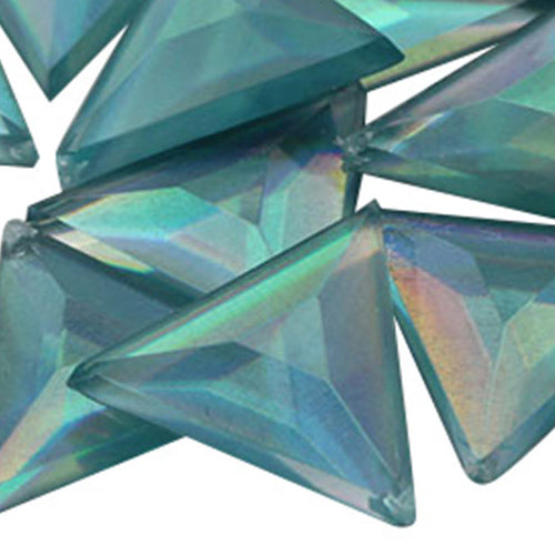 blue aqua ab triangle flat back acrylic gems plastic rhinestones for craft gemstones body jewels face skin cabochons embellishments cosplay prop making jewelry making party diy crafts costume making scrapbooking high quality allstarco décor stones larp events film making