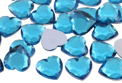 blue aqua aquamarine heart flat back acrylic gems valentine's day love gift girlfriend boyfriend mom dad family plastic rhinestones for craft gemstones body jewels face skin cabochons embellishments cosplay prop making jewelry making party diy crafts costume making scrapbooking high quality allstarco décor stones larp events film making