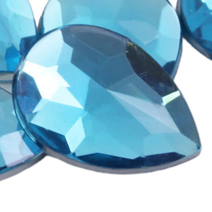 blue aqua aquamarine teardrop flat back acrylic gems pear tear drop plastic rhinestones for craft gemstones body jewels face skin cabochons embellishments cosplay prop making jewelry making party diy crafts costume making scrapbooking high quality allstarco décor stones larp events film making