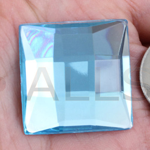 blue aqua aquamarine square extra large big huge jumbo flat back acrylic gems plastic rhinestones for craft gemstones body jewels face skin cabochons embellishments cosplay prop making jewelry making party diy crafts costume making scrapbooking high quality allstarco décor stones larp events film making