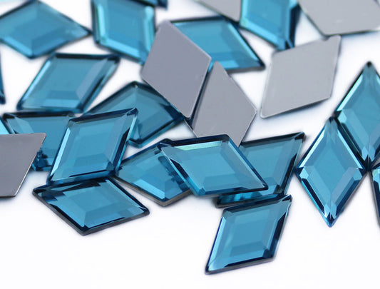 blue aqua aquamarine diamond flat back acrylic gems plastic rhombus rhinestones for craft gemstones body jewels face skin cabochons embellishments cosplay prop making jewelry making party diy crafts costume making scrapbooking high quality allstarco décor stones larp events film making