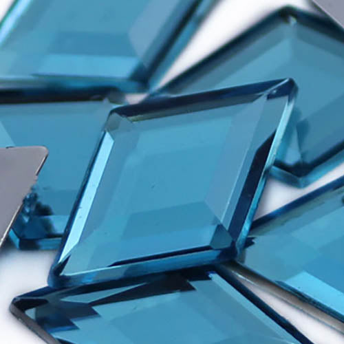 blue aqua aquamarine diamond flat back acrylic gems plastic rhombus rhinestones for craft gemstones body jewels face skin cabochons embellishments cosplay prop making jewelry making party diy crafts costume making scrapbooking high quality allstarco décor stones larp events film making