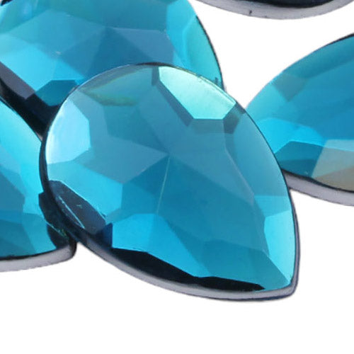 blue aqua aquamarine teardrop flat back acrylic gems pear tear drop plastic rhinestones for craft gemstones body jewels face skin cabochons embellishments cosplay prop making jewelry making party diy crafts costume making scrapbooking high quality allstarco décor stones larp events film making