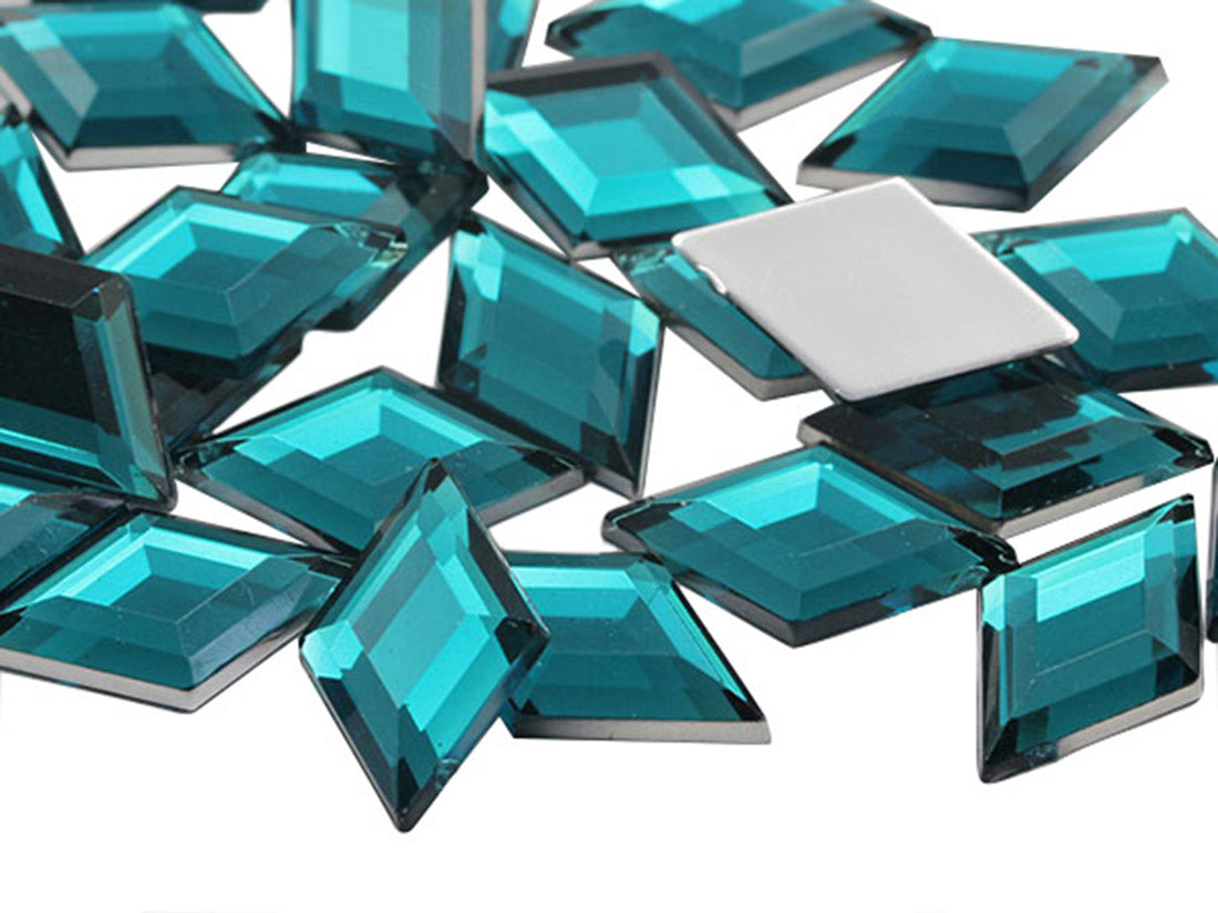 blue aqua aquamarine diamond flat back acrylic gems plastic rhombus rhinestones for craft gemstones body jewels face skin cabochons embellishments cosplay prop making jewelry making party diy crafts costume making scrapbooking high quality allstarco décor stones larp events film making