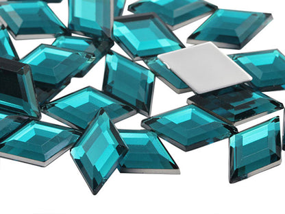 blue aqua aquamarine diamond flat back acrylic gems plastic rhombus rhinestones for craft gemstones body jewels face skin cabochons embellishments cosplay prop making jewelry making party diy crafts costume making scrapbooking high quality allstarco décor stones larp events film making