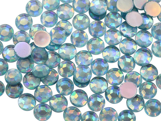 blue aqua ab light round circle flat back acrylic gems plastic rhinestones for craft gemstones body jewels face skin cabochons embellishments cosplay prop making jewelry making party diy crafts costume making scrapbooking high quality allstarco décor stones larp events film making card making crafting school kids fun creative