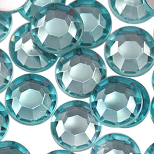 blue aqua light round circle flat back acrylic gems plastic rhinestones for craft gemstones body jewels face skin cabochons embellishments cosplay prop making jewelry making party diy crafts costume making scrapbooking high quality allstarco décor stones larp events film making card making crafting school kids fun creative