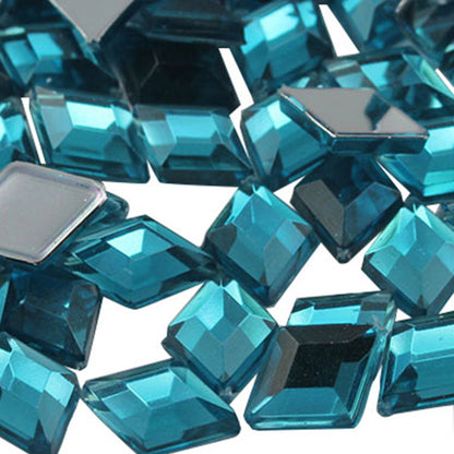 blue aqua aquamarine diamond flat back acrylic gems plastic rhombus rhinestones for craft gemstones body jewels face skin cabochons embellishments cosplay prop making jewelry making party diy crafts costume making scrapbooking high quality allstarco décor stones larp events film making