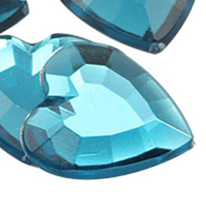 blue aqua aquamarine heart flat back acrylic gems valentine's day love gift girlfriend boyfriend mom dad family plastic rhinestones for craft gemstones body jewels face skin cabochons embellishments cosplay prop making jewelry making party diy crafts costume making scrapbooking high quality allstarco décor stones larp events film making