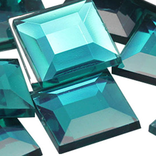 blue aqua aquamarine square flat back acrylic gems plastic rhinestones for craft gemstones body jewels face skin cabochons embellishments cosplay prop making jewelry making party diy crafts costume making scrapbooking high quality allstarco décor stones larp events film making