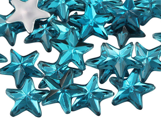 blue aquamarine aqua star flat back acrylic gems plastic rhinestones for craft gemstones body jewels face skin cabochons embellishments cosplay prop making jewelry making party diy crafts costume making scrapbooking high quality allstarco décor stones larp events film making