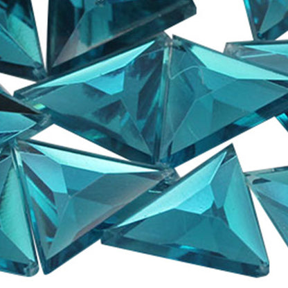 blue aqua aquamarine triangle flat back acrylic gems plastic rhinestones for craft gemstones body jewels face skin cabochons embellishments cosplay prop making jewelry making party diy crafts costume making scrapbooking high quality allstarco décor stones larp events film making