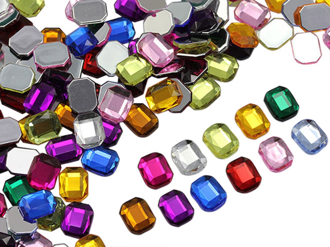 assorted colors multipack multicolor octagon flat back acrylic gems plastic rhinestones for craft gemstones body jewels face skin cabochons embellishments cosplay prop making jewelry making party diy crafts costume making scrapbooking high quality allstarco décor stones larp events film making