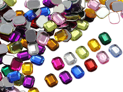 assorted colors multipack multicolor octagon flat back acrylic gems plastic rhinestones for craft gemstones body jewels face skin cabochons embellishments cosplay prop making jewelry making party diy crafts costume making scrapbooking high quality allstarco décor stones larp events film making