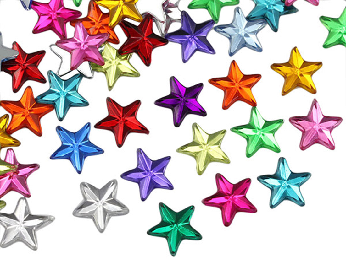 assorted colors multipack multicolor star flat back acrylic gems plastic rhinestones for craft gemstones body jewels face skin cabochons embellishments cosplay prop making jewelry making party diy crafts costume making scrapbooking high quality allstarco décor stones larp events film making