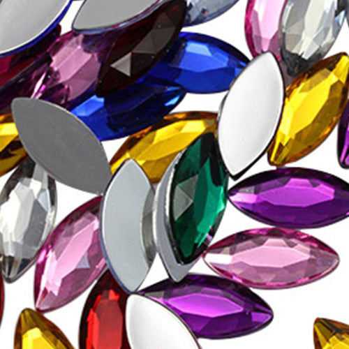 assorted colors multipack multicolor mix navette marquise horse eye flat back acrylic gems plastic rhinestones for craft gemstones body jewels face skin cabochons embellishments cosplay prop making jewelry making party diy crafts costume making scrapbooking high quality allstarco décor stones larp events film making card making crafting school kids fun creative