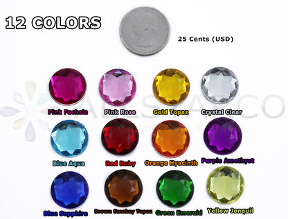 assorted colors multipack multicolor round circle flat back acrylic gems plastic rhinestones for craft gemstones body jewels face skin cabochons embellishments cosplay prop making jewelry making party diy crafts costume making scrapbooking high quality allstarco décor stones larp events film making card making crafting school kids fun creative crafting bling bedazzler bling phone cases laptop costume making garment
