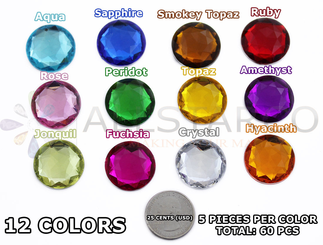 assorted colors multipack multicolor round circle flat back acrylic gems plastic rhinestones for craft gemstones body jewels face skin cabochons embellishments cosplay prop making jewelry making party diy crafts costume making scrapbooking high quality allstarco décor stones larp events film making card making crafting school kids fun creative crafting bling bedazzler bling phone cases laptop costume making garment